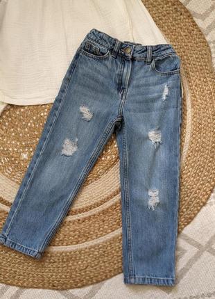 Джинсы джинсовые брюки на 5 лет 110 см на девочку