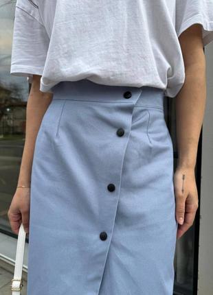 Джинсовая юбка на кнопках! ‼️все размеры 🤩 юбка джинс4 фото