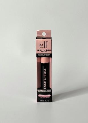 Стойкая черная тушь для объема ресниц глаз elf e.l.f. lash 'n roll mascara