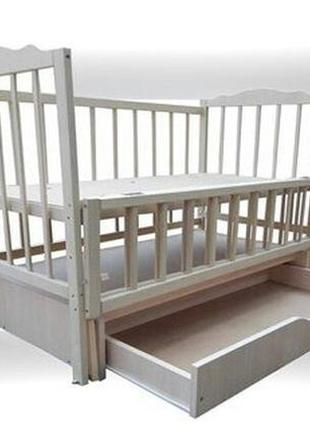 Кровать кроватка белая детская маятник шарнир ящик новые