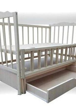 Ліжко дитяче ліжечко біла маятник шарнір ящик ліжко дитяч...1 фото
