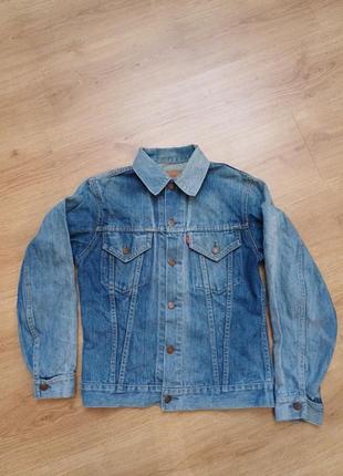 Куртка джинсовая винтажная 70-80 х годов levi's 
 size s - m1 фото