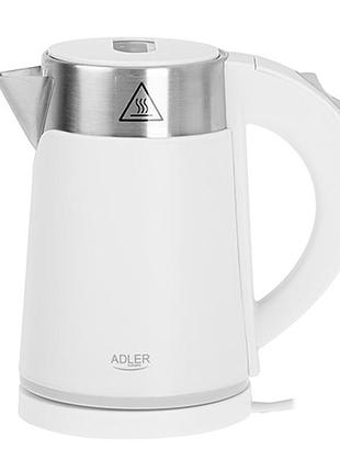 Чайник adler ad 1372 white 0.6 л 800 вт