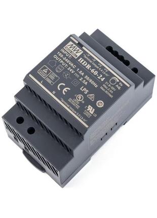 Блок живлення hdr-60-24 mean well на din-рейку (43-00507)