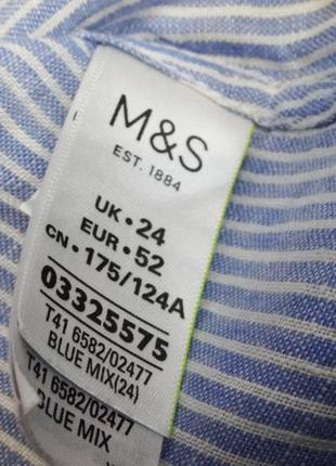 Стильна сорочка лен рубашка marks&amp;spencer4 фото