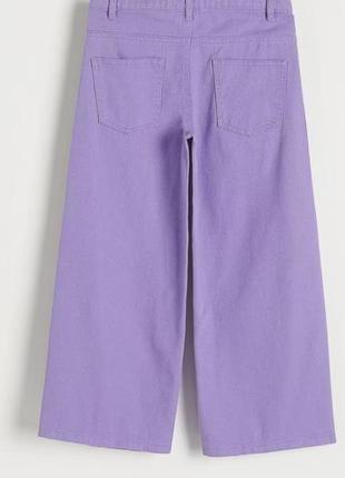 Широкий джинсы палаццо лавандового цвета от reserved 5-6 лет4 фото