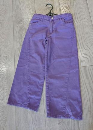 Широкий джинсы палаццо лавандового цвета от reserved 5-6 лет6 фото
