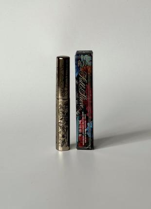 Удлиняющая черная стойка тушь для ресниц kvd beauty full sleeve long + defined tubing mascara