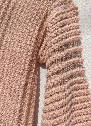 Нежный розовый лёгкий свитерок с люрексом code7 фото