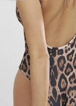 Стильный смелый леопардовый сдельный купальник на худышку xxs-xs3 фото