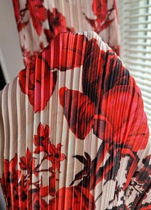 Плиссированное платье макси в цветочный принт 🥰6 фото