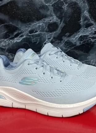 Женские кроссовки skechers engin lace ld99 blue mesh/trm оригинал3 фото