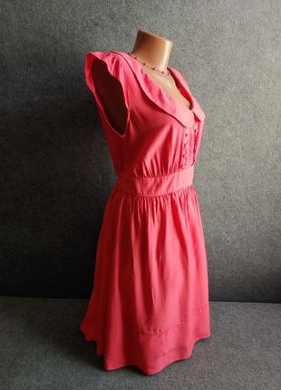 Яркое платье с поясом из вискозы 46 размера2 фото