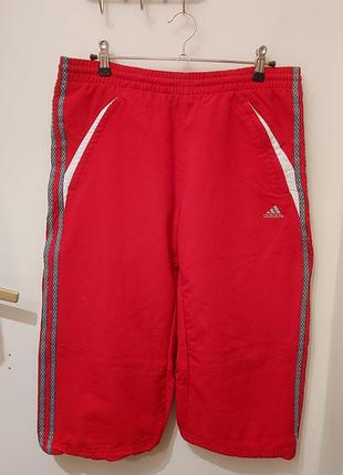Мужские красные шорты/бриджи на лето от adidas. размер: l