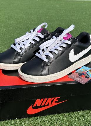 Жіночі шкіряні кросівки nike court majestic black/white6 фото