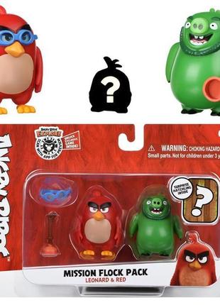 Ігрова фігурка jazwares angry birds anb mission flock ред і ле...