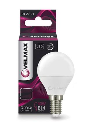 Лампа led velmax v-g45 e14 8w 4100k (21-12-30)