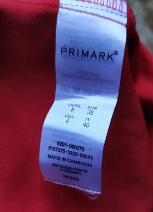 Бархатная красная юбка с пуговицами от primark6 фото