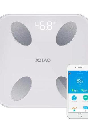 Розумні ваги xiaomi xqiao body fat scale l1 180 кг скляні прям...