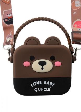 Сумка дитяча на плече uncle bear love 12*14*4см чорний