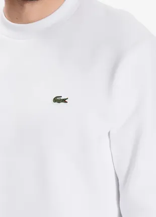 Белый свитшот lacoste унисекс2 фото