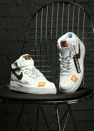 Nike air force 1 mid 'just do it' white/black5 фото
