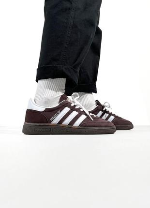 Adidas spezial brown/white2 фото