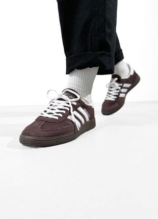 Adidas spezial brown/white4 фото