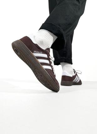 Adidas spezial brown/white5 фото