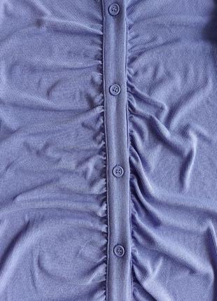 Бузкова сукня-сорочка в рубчик по фігурі h&m, лавандове плаття, р. s4 фото