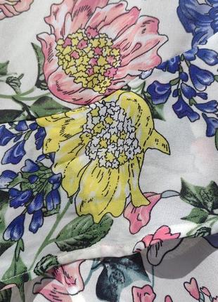 Летняя яркая цветочная юбка с рюшами primark4 фото