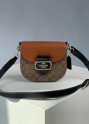 Сумка coach morgan saddle bag in colorblock signature canvas3 фото