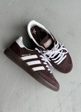 Adidas spezial brown/white2 фото