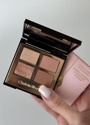 Тени розовые нюдовые матовые шиммерные спаркл палетка теней для век charlotte tilbury dreams luxury palette eye shadow pillow talk