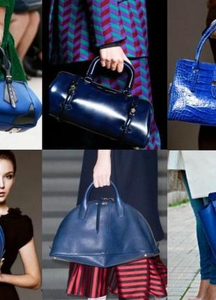 Синя сумка лак9 фото