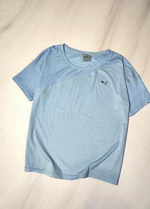 Puma 🔥голубая футболка для фитнеса с перфорацией