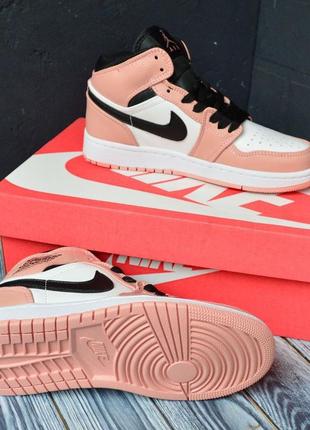 Женские кроссовки nike air jordan retro pink white женккие кроссовки найк8 фото