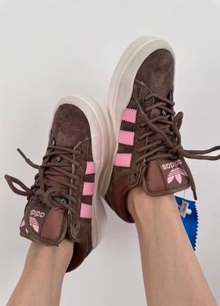 Adidas campus x bad bunny  brown/ pink3 фото