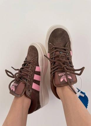 Adidas campus x bad bunny  brown/ pink8 фото