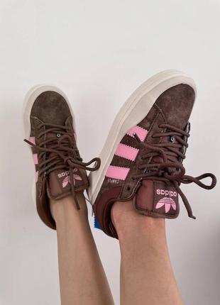 Adidas campus x bad bunny  brown/ pink2 фото