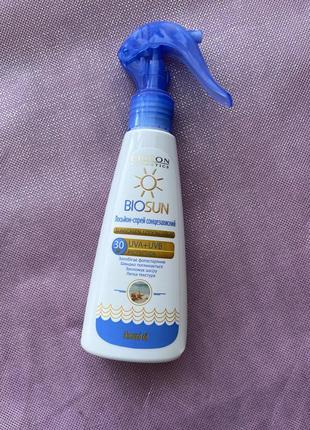 Солнцезащитный лосьон-спрей bioton cosmetics biosun spf 30, 150 мл