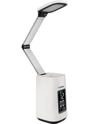 Настільна led-лампа з органайзером годинником термометром geli...