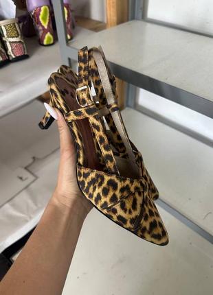 Жіночі леопардові туфлі із натуральної шкіри аманда2 фото