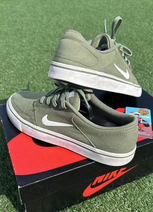 Жіночі кеди nike sb portmore canvas palm green4 фото