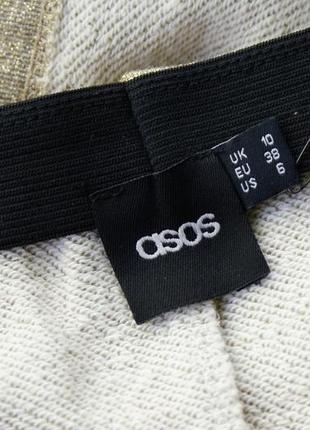 Брендовая золотая юбка-миди карандаш от asos5 фото