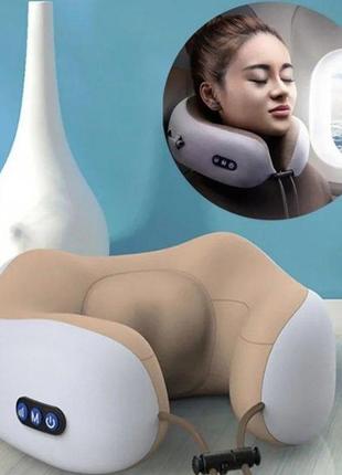 Масажна подушка для шиї u-shaped massage pillow з 3 функціями