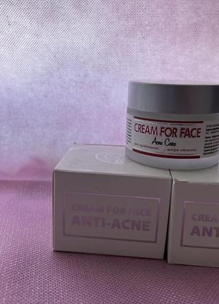 Крем для проблемної та жирної шкіри обличчя top beauty cream for face acne care, 50 ml