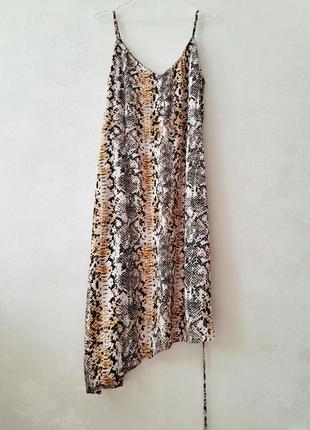 Сарафан принт питон, с лампасами