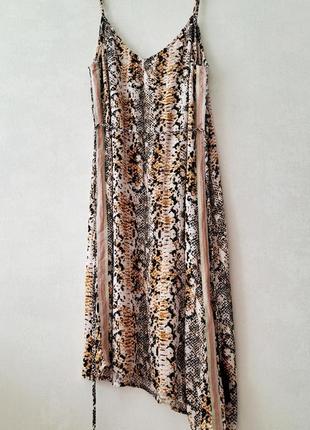 Сарафан принт питон, с лампасами