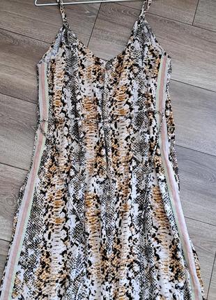 Сарафан принт питон, с лампасами